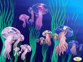 Медузы, схема на канве