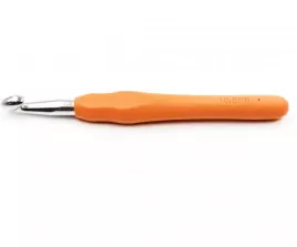 Крючок вязальный алюминиевый с каучуковой ручкой Realtex №10,0