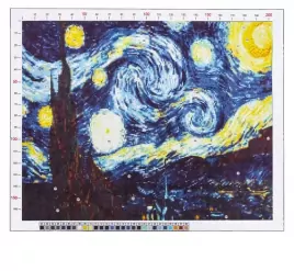 Канва для вышивания с рисунком «Ван Гог. Звездная ночь», 47 х 39 см