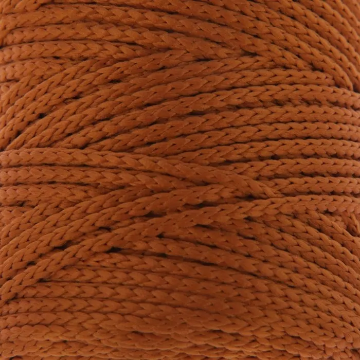 Шнур для вязания без сердечника 100% полиэфир, ширина 3мм 100м/210гр, (103 песочный) фото 1