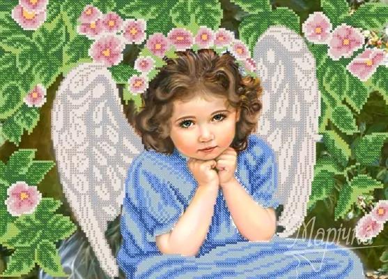 Задумчивый ангел, набор для вышивания фото 1