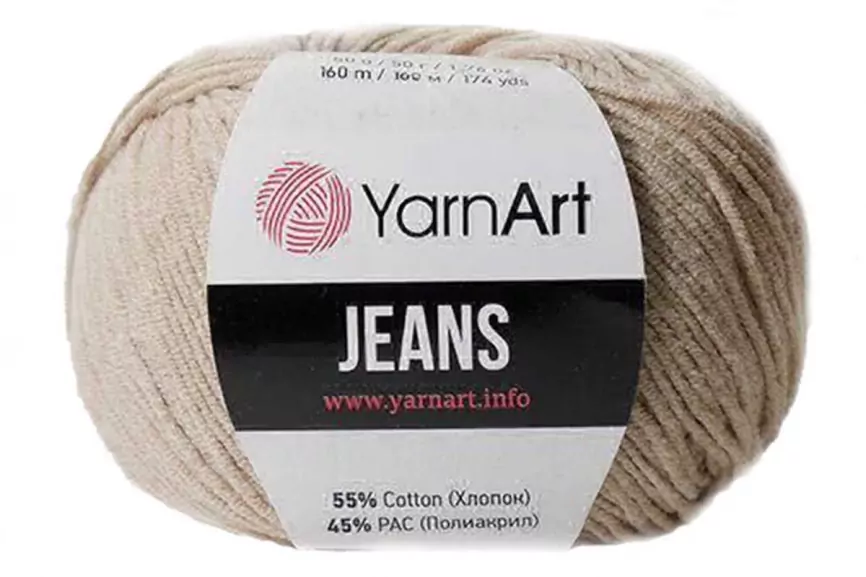 Пряжа YarnArt Jeans, 55% хлопок, 45% полиакрил, 50гр/160м фото 40