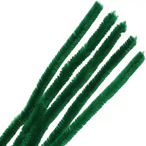 Синель-проволока для флористики Астра d-12мм 30см цв.A-036 зеленый  фото 1