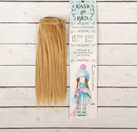 Волосы - тресс для кукол «Прямые» длина волос: 15 см, ширина:100 см, цвет № 15