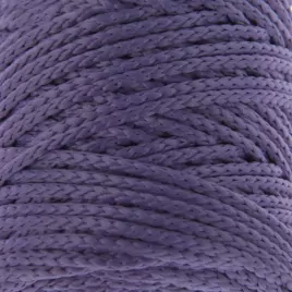 Шнур для вязания без сердечника 100% полиэфир, ширина 3мм 100м/210гр, (92 фиолетовый)