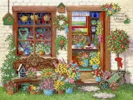 Цветочный магазин, схема на канве