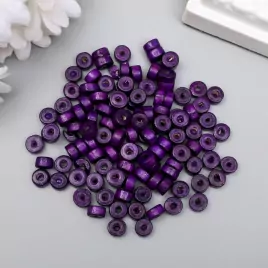 Бусины для творчества дерево "Плоские круглые фиолетовые" набор 20 гр 0,6х0,3 см