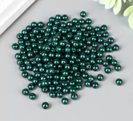 Набор бусин для творчества пластик "Опаловый-зелёный" набор 200 шт d=0,6 см