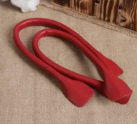 Ручки для сумки, кожаные, 2 шт, 44 × 1 см, цвет бордовый