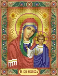 Казанская икона божией матери (27х35), схема на канве