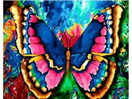 Рисунок бабочки, алмазная живопись