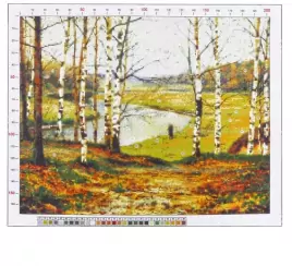 Канва для вышивания с рисунком «Волков Ефим. Октябрь», 47 х 39 см