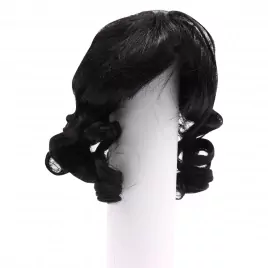 Волосы для кукол парик "Кудри" AR906 10*10см цв.чёрный
