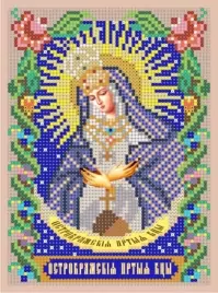 Остробрамская икона божией матери (19х24), схема на канве