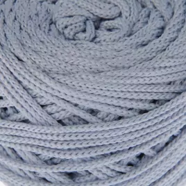 Шнур для вязания без сердечника 100% полиэфир, ширина 3мм 100м/210гр, (17 голубой)