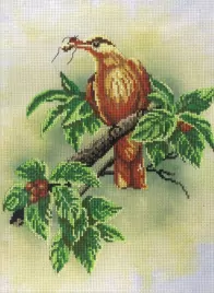 Птичка с паучком, набор для вышивания
