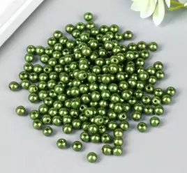 Набор бусин для творчества пластик "Лесной зелёный" набор 200 шт d=0,6 см