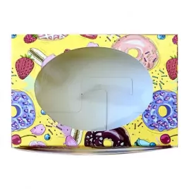 Декоративная упаковка 'Пончики' (коробочка с окошком) 15,5*11*4см