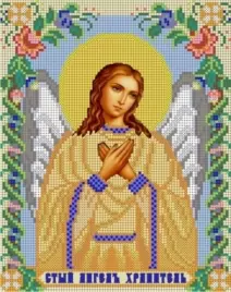 Св. ангел хранитель (13х18), схема на канве
