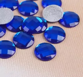 Стразы термоклеевые «Круг», d = 10 мм, 50 шт, цвет синий