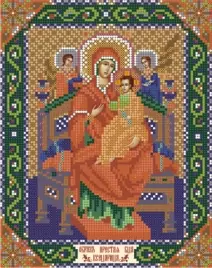 Икона божьей матери «всецарица» (13х17), схема на канве