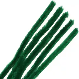 Синель-проволока для флористики Астра d-12мм 30см цв.A-036 зеленый 