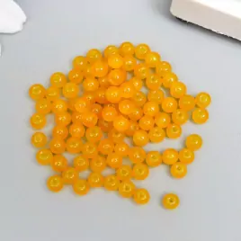 Набор стеклянных бусин "Candy" 4 мм, 100 шт, жёлтый