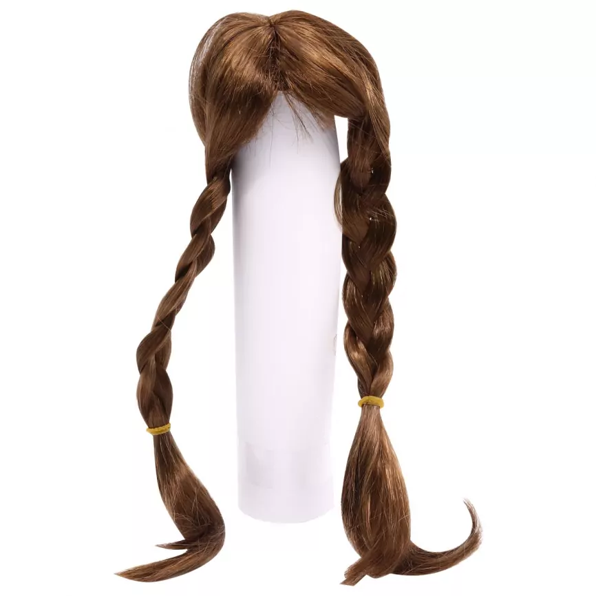 Волосы для кукол парик "Косички" AR904 29*10см цв.тёмно-коричневый фото 1
