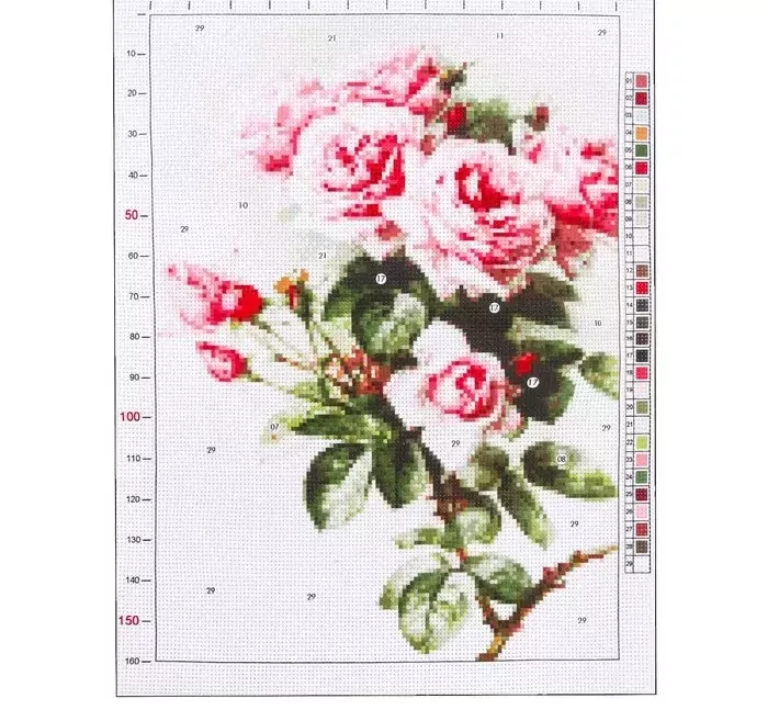 Канва для вышивания с рисунком «Рауль дэ Лонгпрэ. Розы», 28 х 37 см фото 1