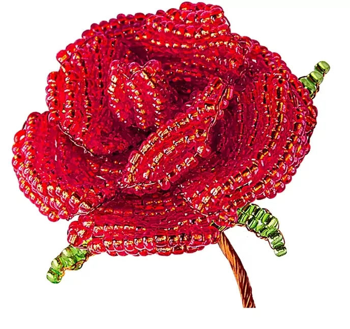 Набор для изготовления цветка из бисера «Алая роза» фото 1