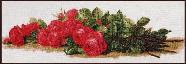 Розы на столе, набор для вышивания фото 1