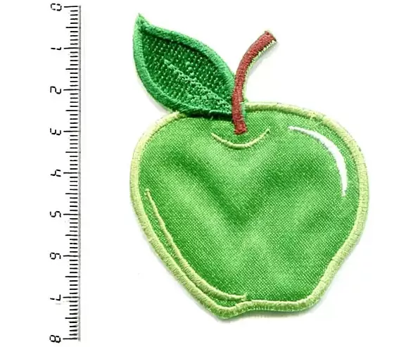 Термоаппликации детские 7017 "Яблоко" цв.зеленый фото 1
