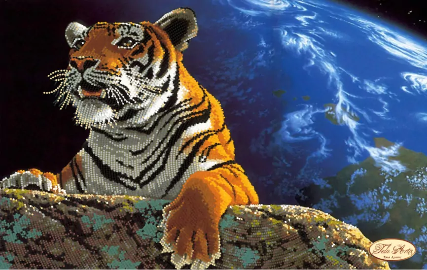 Амурский тигр. спасем планету, набор для вышивания фото 1
