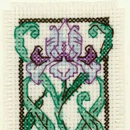 Закладка 'цветущий ирис', набор для вышивания фото 2