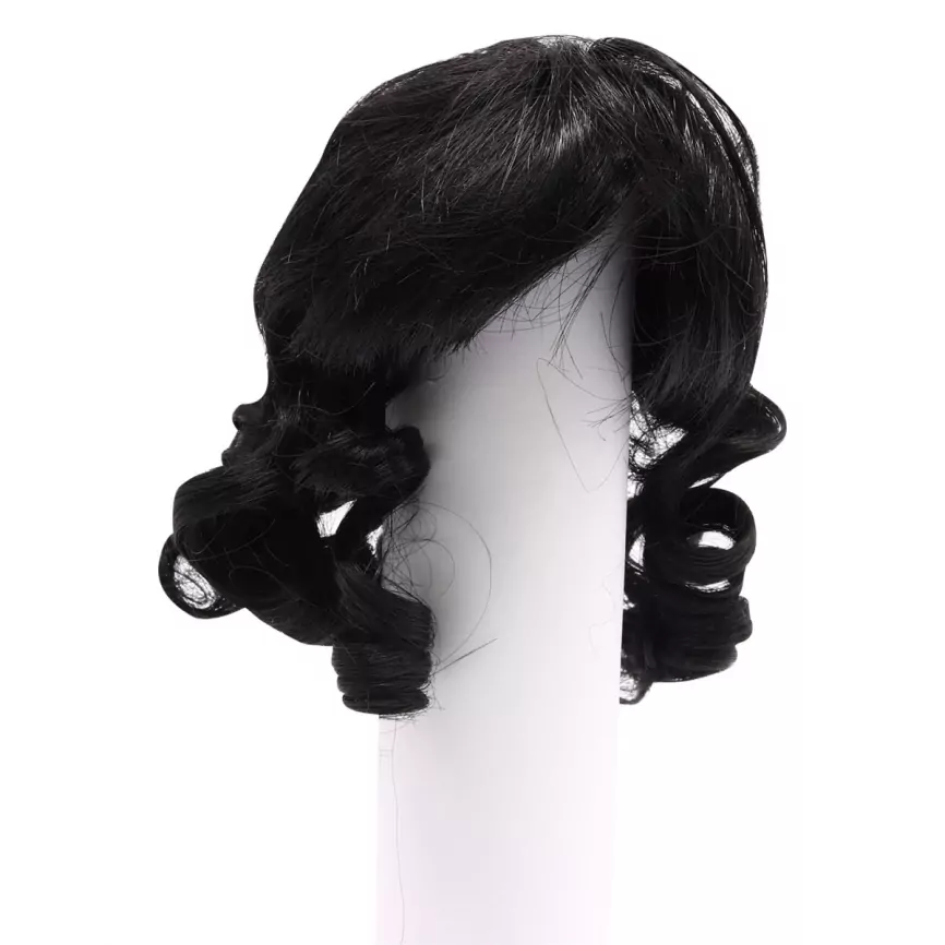Волосы для кукол парик "Кудри" AR906 10*10см цв.чёрный фото 1
