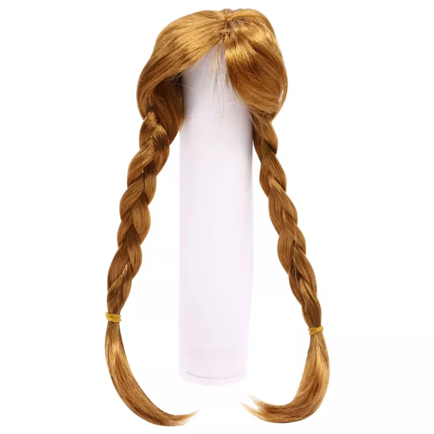 Волосы для кукол парик "Косички" AR904 29*10см цв.светло-коричневый фото 1