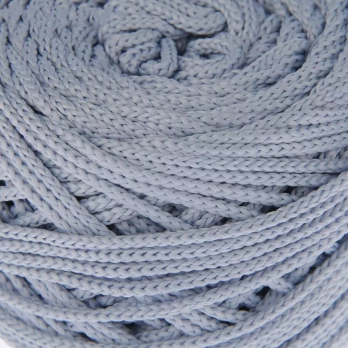 Шнур для вязания без сердечника 100% полиэфир, ширина 3мм 100м/210гр, (17 голубой) фото 1