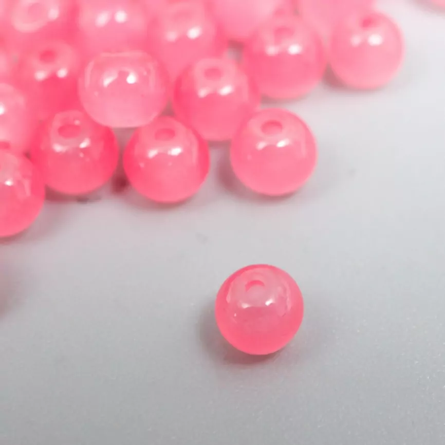 Набор стеклянных бусин "Candy" 4 мм, 100 шт, розовый фото 1