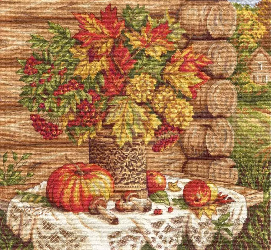 Осенний натюрморт, набор для вышивания фото 1