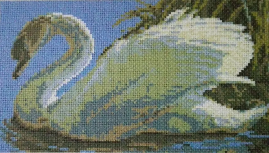 Лебедушка, схема на канве фото 1